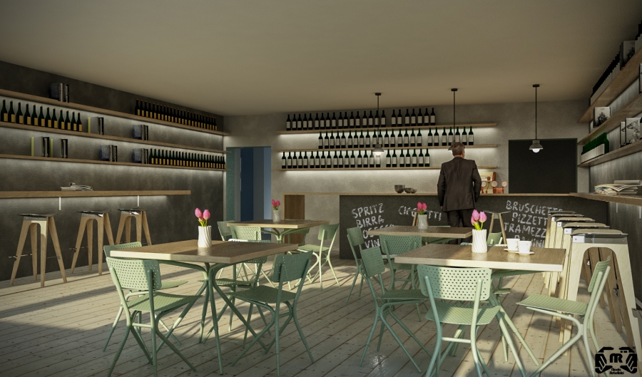 Render interno di un bar